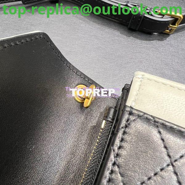 Replica YSL Saint Laurent Gaby Mini Satchel In Quilted Lambskin 685574 Black Blanc 8 Replica YSL Saint Laurent Gaby Mini Satchel In Quilted Lambskin 685574 Black Blanc 8