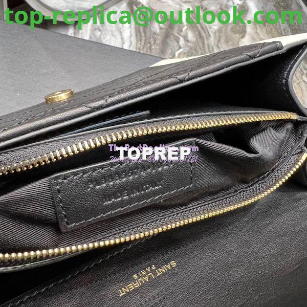 Replica YSL Saint Laurent Gaby Mini Satchel In Quilted Lambskin 685574 Black Blanc 10 Replica YSL Saint Laurent Gaby Mini Satchel In Quilted Lambskin 685574 Black Blanc 10