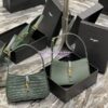 Replica YSL Saint Laurent Le 5 à 7 hobo bag in Vert Fonce calfskin Smooth leather 12 Replica YSL Saint Laurent Le 5 à 7 hobo bag in Vert Fonce calfskin Smooth leather 12