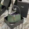 Replica YSL Saint Laurent Le 5 à 7 hobo bag in Vert Fonce in Crocodile-embossed Leather 12