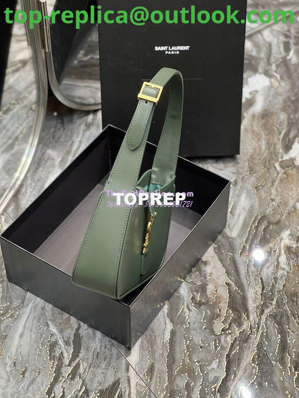 Replica YSL Saint Laurent Le 5 à 7 hobo bag in Vert Fonce calfskin Smooth leather 3 Replica YSL Saint Laurent Le 5 à 7 hobo bag in Vert Fonce calfskin Smooth leather 3