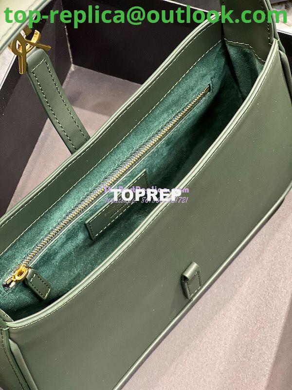 Replica YSL Saint Laurent Le 5 à 7 hobo bag in Vert Fonce calfskin Smooth leather 5 Replica YSL Saint Laurent Le 5 à 7 hobo bag in Vert Fonce calfskin Smooth leather 5