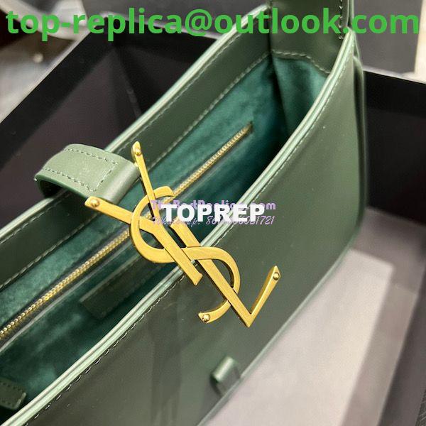 Replica YSL Saint Laurent Le 5 à 7 hobo bag in Vert Fonce calfskin Smooth leather 7 Replica YSL Saint Laurent Le 5 à 7 hobo bag in Vert Fonce calfskin Smooth leather 7