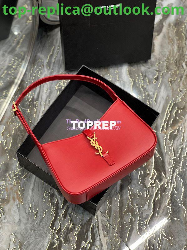 Replica YSL Saint Laurent Le 5 à 7 hobo bag in Red calfskin Smooth leather 5 Replica YSL Saint Laurent Le 5 à 7 hobo bag in Red calfskin Smooth leather 5