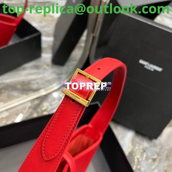 Replica YSL Saint Laurent Le 5 à 7 hobo bag in Red calfskin Smooth leather 7 Replica YSL Saint Laurent Le 5 à 7 hobo bag in Red calfskin Smooth leather 7
