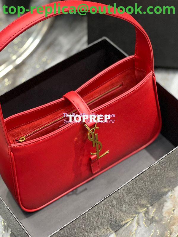 Replica YSL Saint Laurent Le 5 à 7 hobo bag in Red calfskin Smooth leather 8 Replica YSL Saint Laurent Le 5 à 7 hobo bag in Red calfskin Smooth leather 8