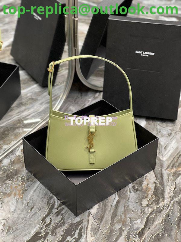 Replica YSL Saint Laurent Le 5 à 7 hobo bag in Pistache calfskin Smooth leather Replica YSL Saint Laurent Le 5 à 7 hobo bag in Pistache calfskin Smooth leather