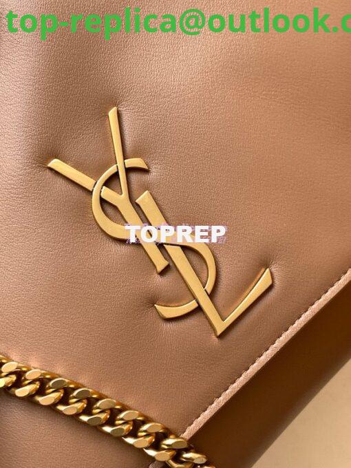 Replica YSL Saint Laurent Kate Medium Reversible In Suede And Smooth Leather 553804 Tan 7