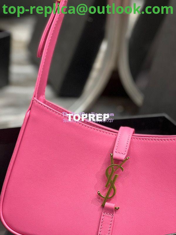 Replica YSL Saint Laurent Le 5 à 7 hobo bag in Pink calfskin Smooth leather 3 Replica YSL Saint Laurent Le 5 à 7 hobo bag in Pink calfskin Smooth leather 3