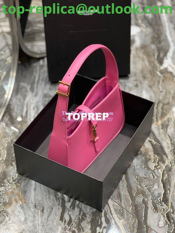 Replica YSL Saint Laurent Le 5 à 7 hobo bag in Pink calfskin Smooth leather 5 Replica YSL Saint Laurent Le 5 à 7 hobo bag in Pink calfskin Smooth leather 5