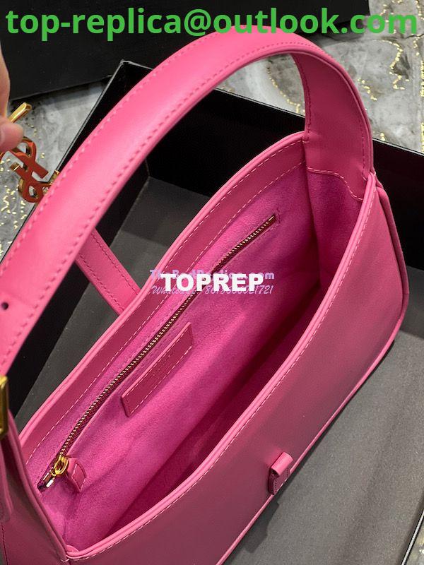 Replica YSL Saint Laurent Le 5 à 7 hobo bag in Pink calfskin Smooth leather 9 Replica YSL Saint Laurent Le 5 à 7 hobo bag in Pink calfskin Smooth leather 9