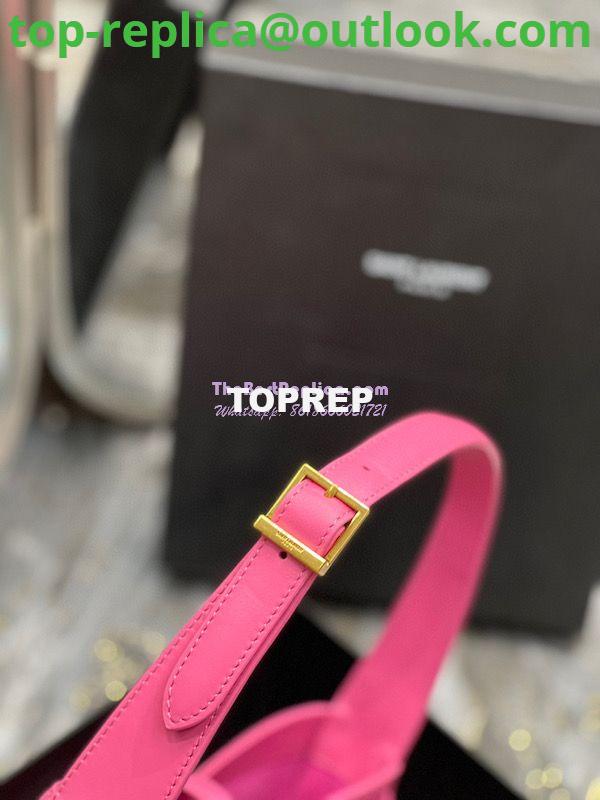 Replica YSL Saint Laurent Le 5 à 7 hobo bag in Pink calfskin Smooth leather 10 Replica YSL Saint Laurent Le 5 à 7 hobo bag in Pink calfskin Smooth leather 10
