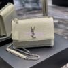 Replica YSL Saint Laurent Medium Sunset Monogram Crocodile embossed bag in Blanc w Gold Hardware 12 Replica YSL Saint Laurent Medium Sunset Monogram Crocodile embossed bag in Blanc w Gold Hardware 12