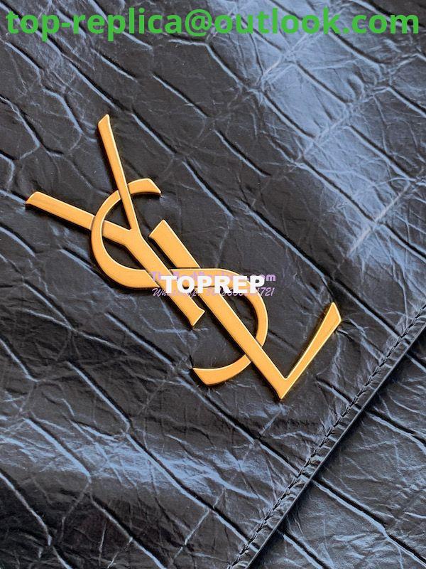 Replica YSL Saint Laurent Medium Kate Bag In Brown Suede And Black Crocodile-embossed Leather Reversible 553804 5 Replica YSL Saint Laurent Medium Kate Bag In Brown Suede And Black Crocodile-embossed Leather Reversible 553804 5