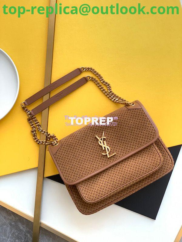 Replica YSL Saint Laurent Niki Woven Print Suede Small Medium Shoulder Bag 633158 Brun 12 Replica YSL Saint Laurent Niki Woven Print Suede Small Medium Shoulder Bag 633158 Brun 12