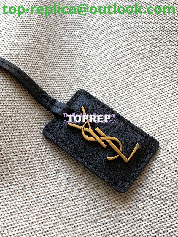 Replica YSL Saint Laurent Shopping Tag Cabas Linen Tote Bag 619757 4 Replica YSL Saint Laurent Shopping Tag Cabas Linen Tote Bag 619757 4
