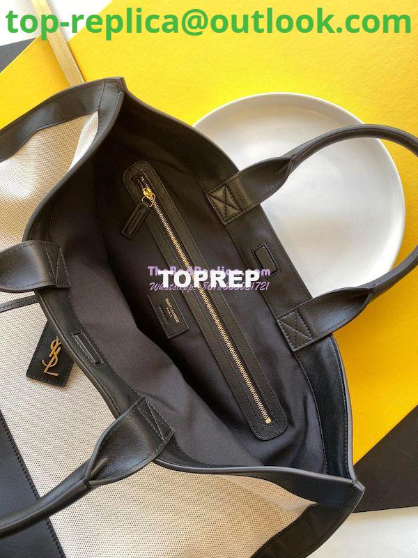 Replica YSL Saint Laurent Shopping Tag Cabas Linen Tote Bag 619757 7 Replica YSL Saint Laurent Shopping Tag Cabas Linen Tote Bag 619757 7