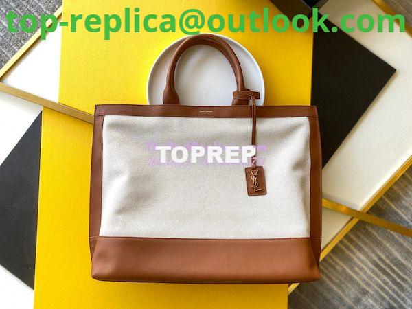 Replica YSL Saint Laurent Shopping Tag Cabas Linen Tote Bag 619757 9 Replica YSL Saint Laurent Shopping Tag Cabas Linen Tote Bag 619757 9