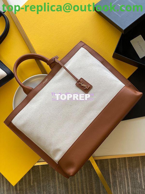 Replica YSL Saint Laurent Shopping Tag Cabas Linen Tote Bag 619757 10 Replica YSL Saint Laurent Shopping Tag Cabas Linen Tote Bag 619757 10