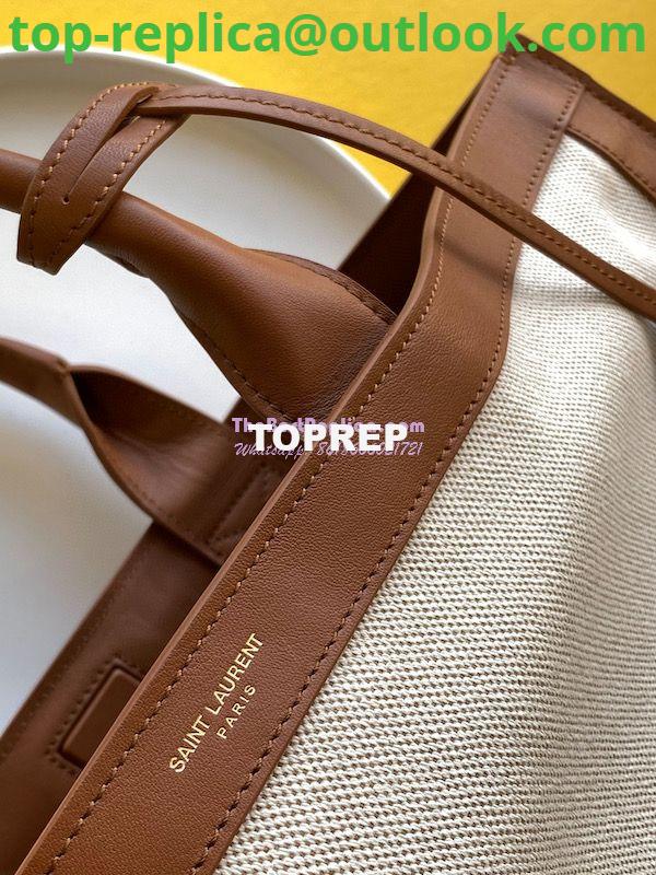 Replica YSL Saint Laurent Shopping Tag Cabas Linen Tote Bag 619757 13 Replica YSL Saint Laurent Shopping Tag Cabas Linen Tote Bag 619757 13