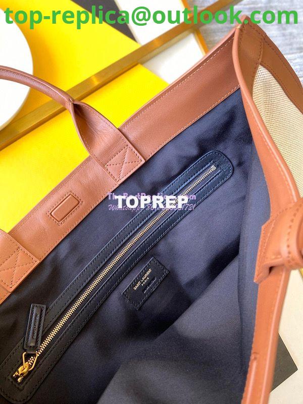 Replica YSL Saint Laurent Shopping Tag Cabas Linen Tote Bag 619757 15 Replica YSL Saint Laurent Shopping Tag Cabas Linen Tote Bag 619757 15