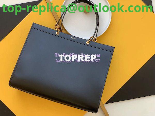 Replica YSL Saint Laurent Maillon Cabas Calfskin Leather Tote 669593 Black 2 Replica YSL Saint Laurent Maillon Cabas Calfskin Leather Tote 669593 Black 2