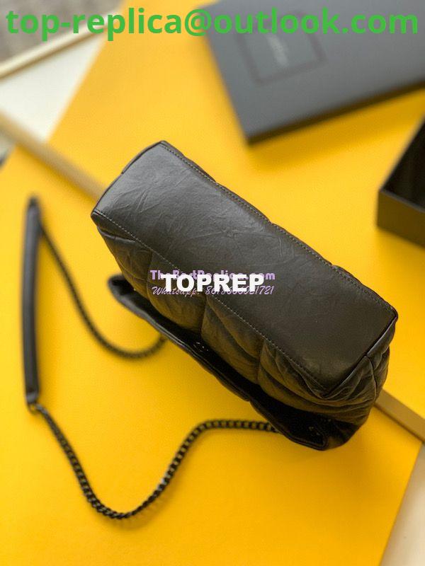 Replica Saint Laurent YSL Puffer Small Bag In Quilted Wrinkled Matte Leather 577476 Black 9 Replica Saint Laurent YSL Puffer Small Bag In Quilted Wrinkled Matte Leather 577476 Black 9