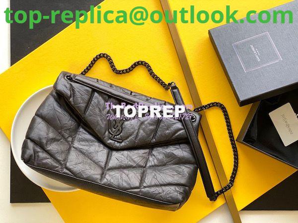 Replica Saint Laurent YSL Puffer Medium Bag In Quilted Wrinkled Matte Leather 5774751 Black Replica Saint Laurent YSL Puffer Medium Bag In Quilted Wrinkled Matte Leather 5774751 Black