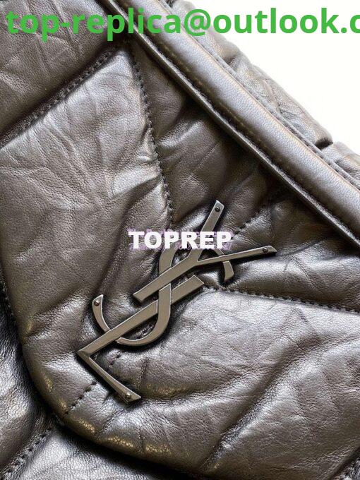 Replica Saint Laurent YSL Puffer Medium Bag In Quilted Wrinkled Matte Leather 5774751 Black 2