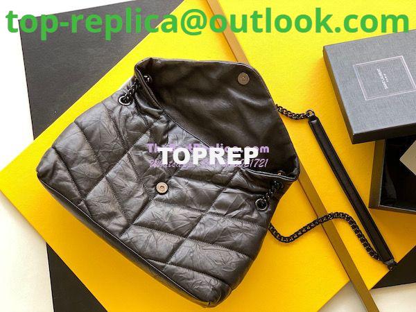 Replica Saint Laurent YSL Puffer Medium Bag In Quilted Wrinkled Matte Leather 5774751 Black 5 Replica Saint Laurent YSL Puffer Medium Bag In Quilted Wrinkled Matte Leather 5774751 Black 5