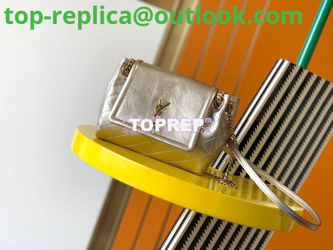 Replica YSL Saint Laurent Mini Nolita In Lambskin 672738 Metallic Gold 2 Replica YSL Saint Laurent Mini Nolita In Lambskin 672738 Metallic Gold 2
