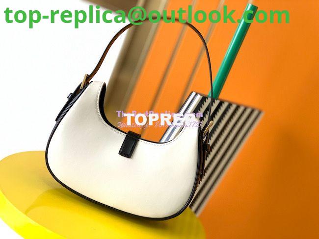 Replica YSL Saint Laurent Le Fermoir Hobo Bag In Shiny Leather 672615 Black White 9 Replica YSL Saint Laurent Le Fermoir Hobo Bag In Shiny Leather 672615 Black White 9