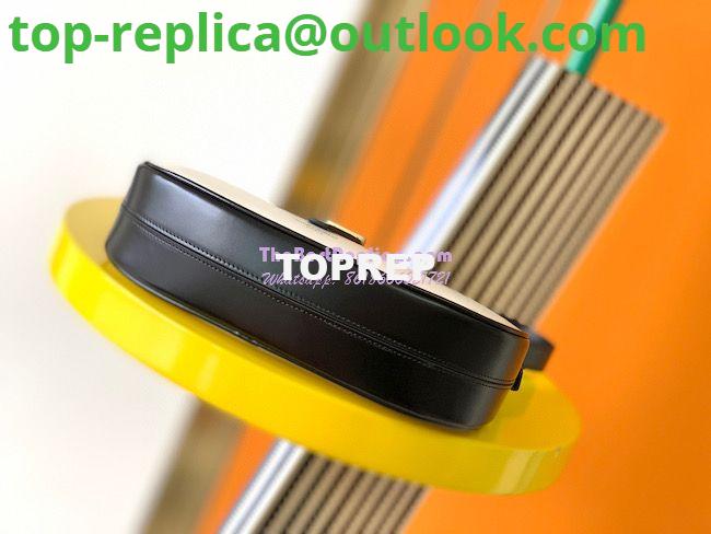 Replica YSL Saint Laurent Le Fermoir Hobo Bag In Shiny Leather 672615 Black White 10 Replica YSL Saint Laurent Le Fermoir Hobo Bag In Shiny Leather 672615 Black White 10