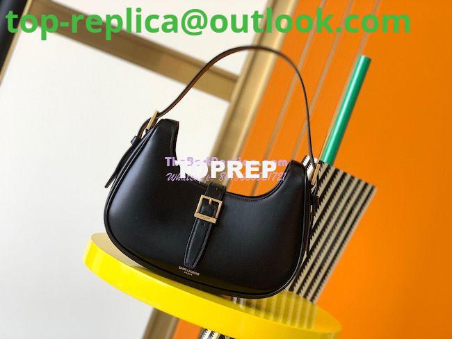 Replica YSL Saint Laurent Le Fermoir Hobo Bag In Shiny Leather 672615 Black 2 Replica YSL Saint Laurent Le Fermoir Hobo Bag In Shiny Leather 672615 Black 2