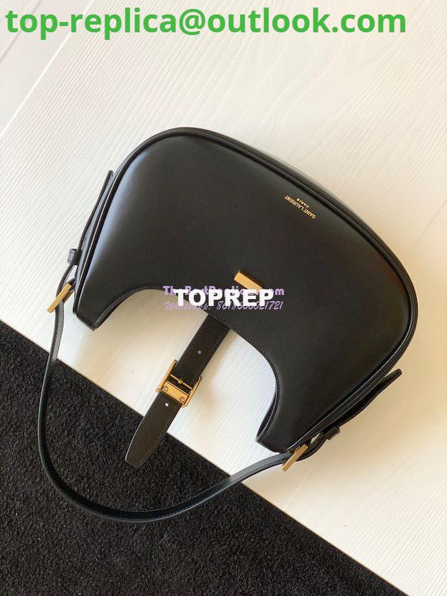 Replica YSL Saint Laurent Le Fermoir Hobo Bag In Shiny Leather 672615 Black 5 Replica YSL Saint Laurent Le Fermoir Hobo Bag In Shiny Leather 672615 Black 5