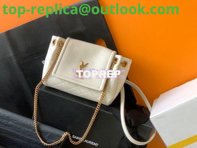 Replica YSL Saint Laurent Mini Nolita In Lambskin 672738 Blanc Replica YSL Saint Laurent Mini Nolita In Lambskin 672738 Blanc