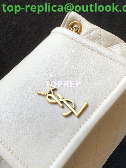 Replica YSL Saint Laurent Mini Nolita In Lambskin 672738 Blanc 4