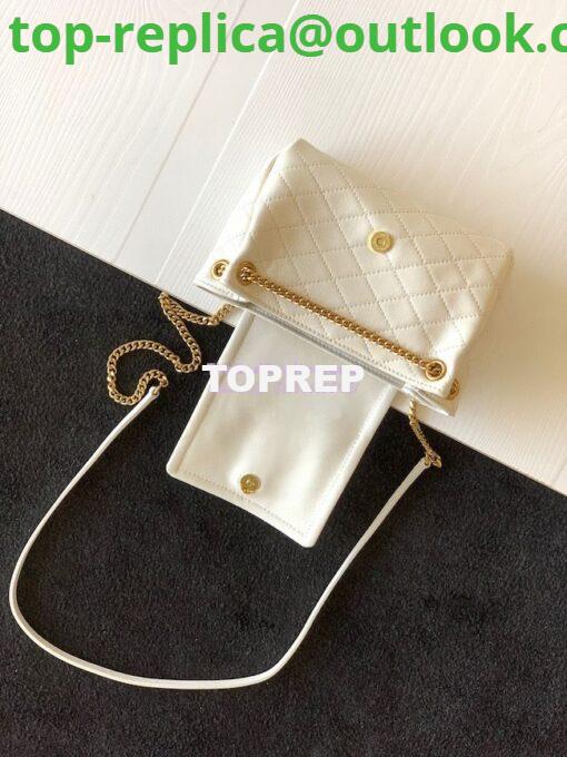 Replica YSL Saint Laurent Mini Nolita In Lambskin 672738 Blanc 8