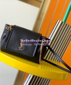 Replica YSL Saint Laurent Mini Nolita In Lambskin 672738 Black