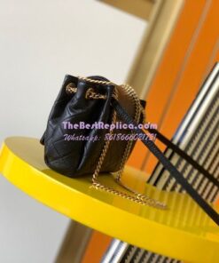 Replica YSL Saint Laurent Mini Nolita In Lambskin 672738 Black 2