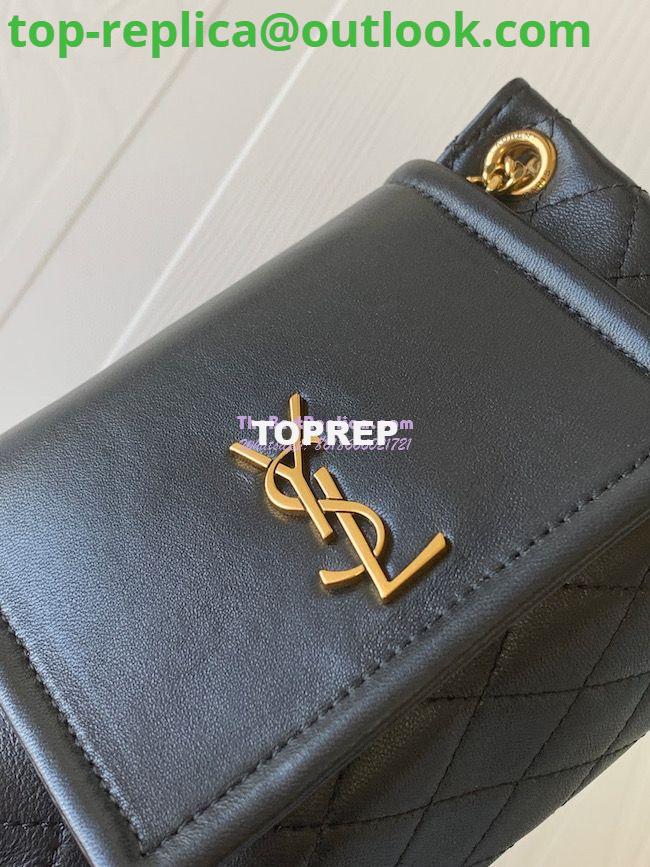 Replica YSL Saint Laurent Mini Nolita In Lambskin 672738 Black 3 Replica YSL Saint Laurent Mini Nolita In Lambskin 672738 Black 3