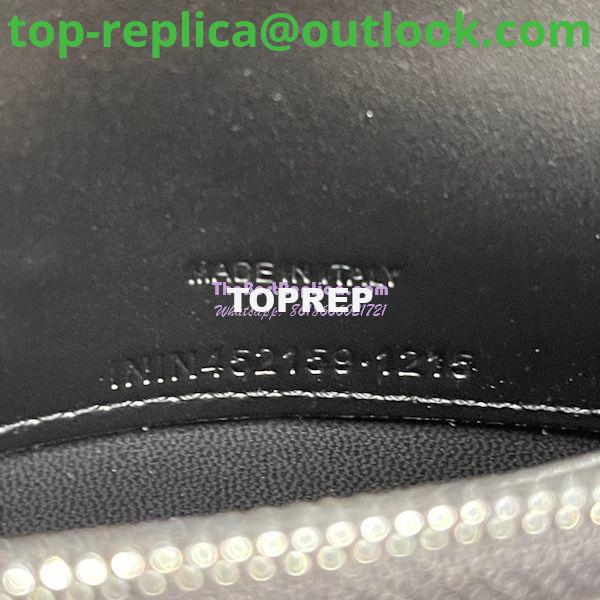 Replica YSL Saint Laurent Kate Chain Wallet With Tassel In Crocodile-embossed Shiny Leather 452159 Black Silver Hardware 11 Replica YSL Saint Laurent Kate Chain Wallet With Tassel In Crocodile-embossed Shiny Leather 452159 Black Silver Hardware 11