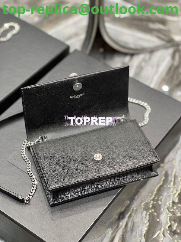Replica YSL Saint Laurent Kate Chain Wallet With Tassel In Grain De Poudre Embossed Leather 452159 Black Silver Hardware 8 Replica YSL Saint Laurent Kate Chain Wallet With Tassel In Grain De Poudre Embossed Leather 452159 Black Silver Hardware 8