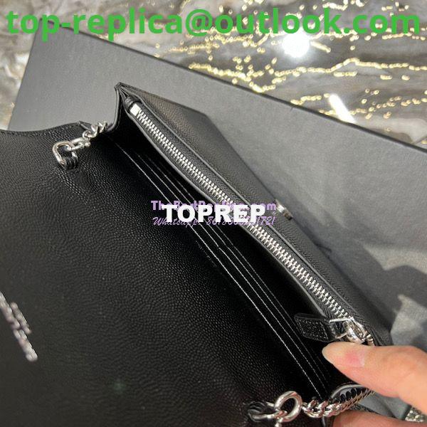 Replica YSL Saint Laurent Kate Chain Wallet With Tassel In Grain De Poudre Embossed Leather 452159 Black Silver Hardware 9 Replica YSL Saint Laurent Kate Chain Wallet With Tassel In Grain De Poudre Embossed Leather 452159 Black Silver Hardware 9