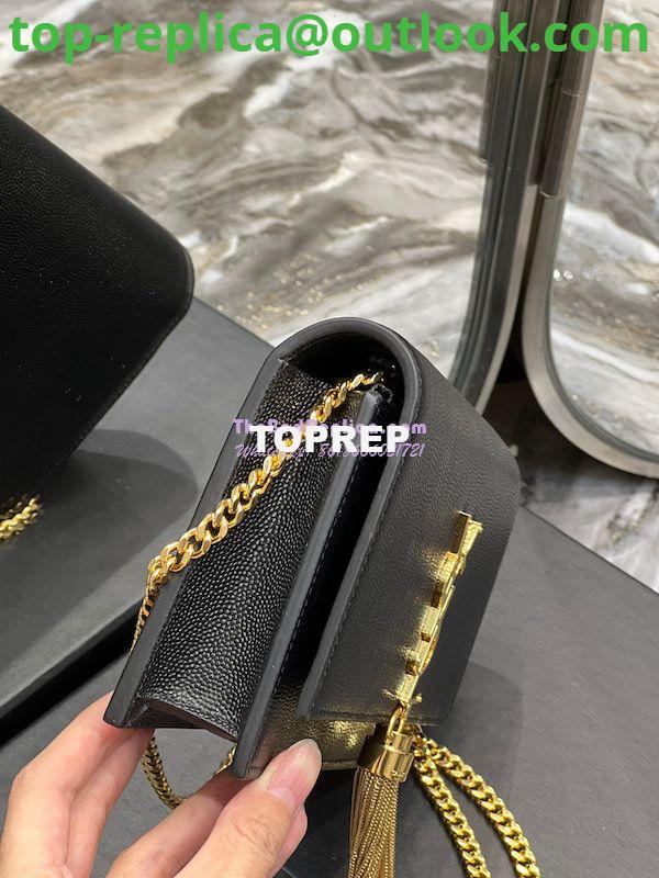 Replica YSL Saint Laurent Kate Chain Wallet With Tassel In Grain De Poudre Embossed Leather 452159 Black Gold Hardware 4 Replica YSL Saint Laurent Kate Chain Wallet With Tassel In Grain De Poudre Embossed Leather 452159 Black Gold Hardware 4