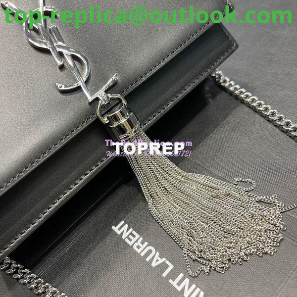 Replica YSL Saint Laurent Kate Chain Wallet With Tassel In Smooth Leather 452159 Black Silver Hardware 8 Replica YSL Saint Laurent Kate Chain Wallet With Tassel In Smooth Leather 452159 Black Silver Hardware 8