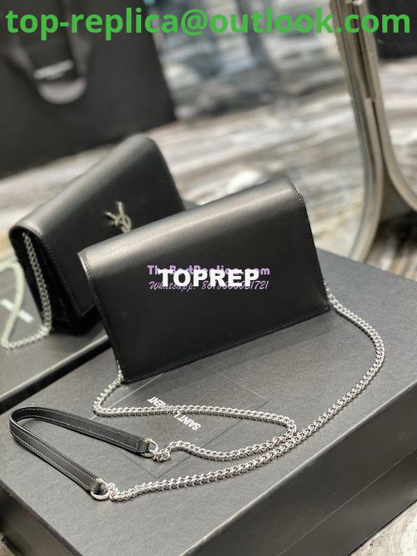 Replica YSL Saint Laurent Kate Chain Wallet With Tassel In Smooth Leather 452159 Black Silver Hardware 12 Replica YSL Saint Laurent Kate Chain Wallet With Tassel In Smooth Leather 452159 Black Silver Hardware 12