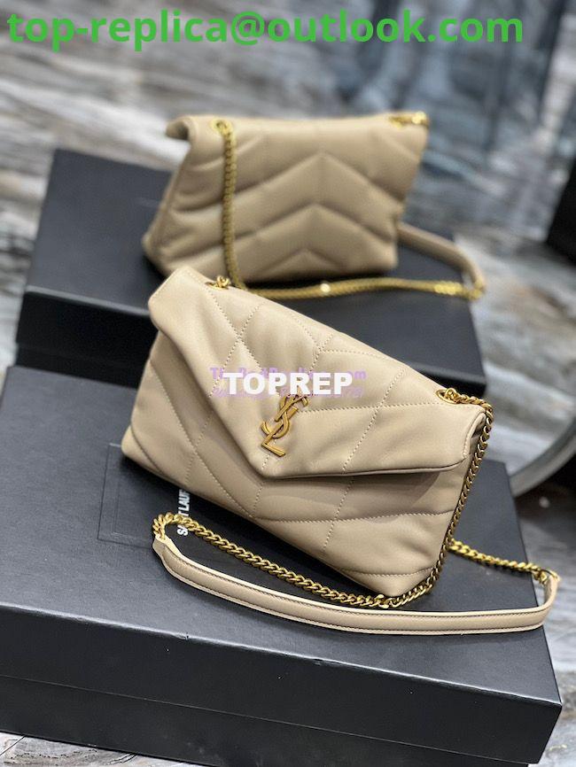 Replica YSL Saint Laurent Mini Loulou Puffer Toy Bag In Quilted Lambskin Beige 2 Replica YSL Saint Laurent Mini Loulou Puffer Toy Bag In Quilted Lambskin Beige 2
