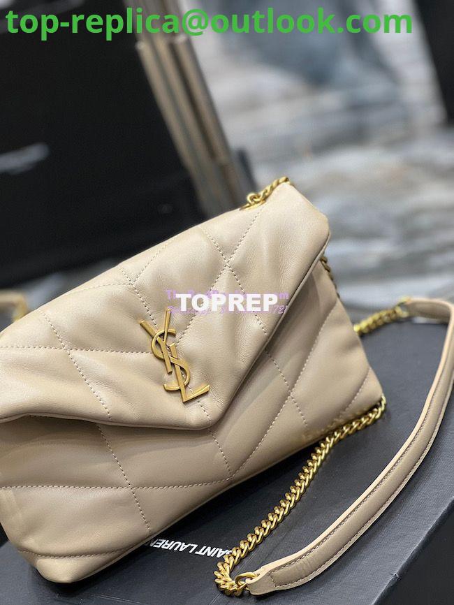 Replica YSL Saint Laurent Mini Loulou Puffer Toy Bag In Quilted Lambskin Beige 3 Replica YSL Saint Laurent Mini Loulou Puffer Toy Bag In Quilted Lambskin Beige 3