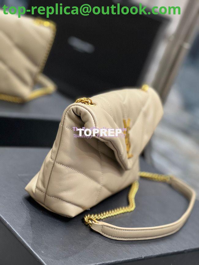 Replica YSL Saint Laurent Mini Loulou Puffer Toy Bag In Quilted Lambskin Beige 4 Replica YSL Saint Laurent Mini Loulou Puffer Toy Bag In Quilted Lambskin Beige 4